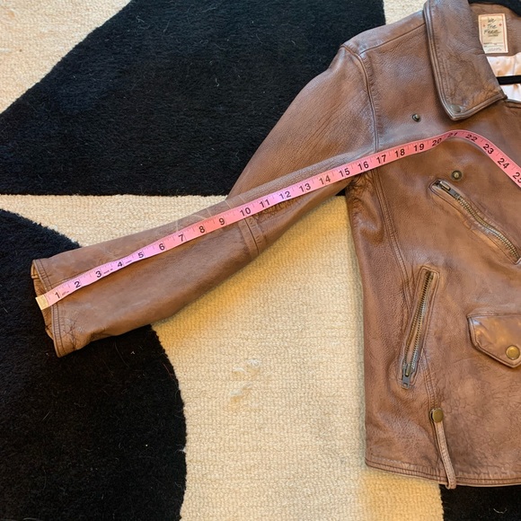 NWOT Free People Jealousy Leather Jacket Xsmall. Champagne. - Picture 11 of 14